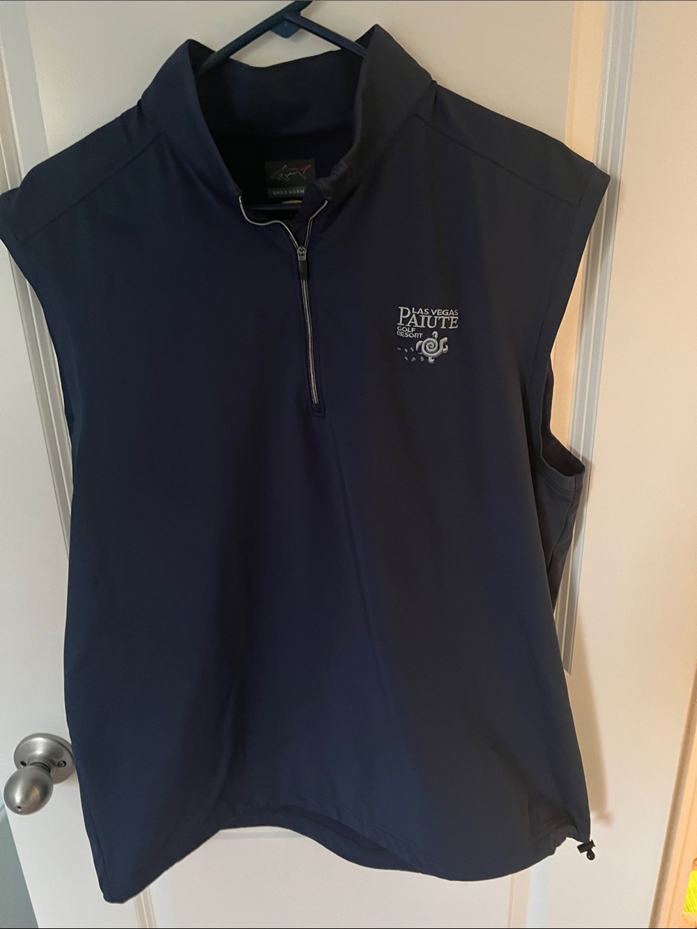 Greg Norman Collection Navy Sleeveless Zip Golf Vest